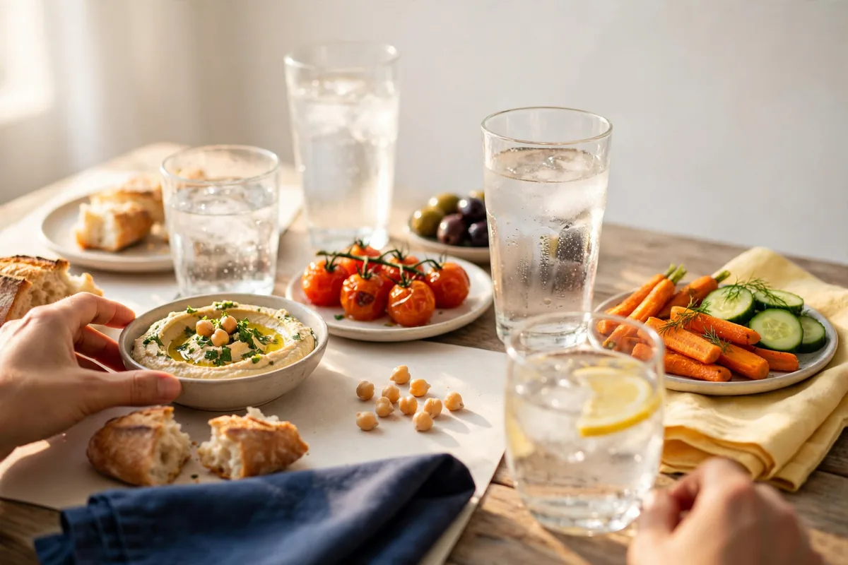 Several glasses on a table