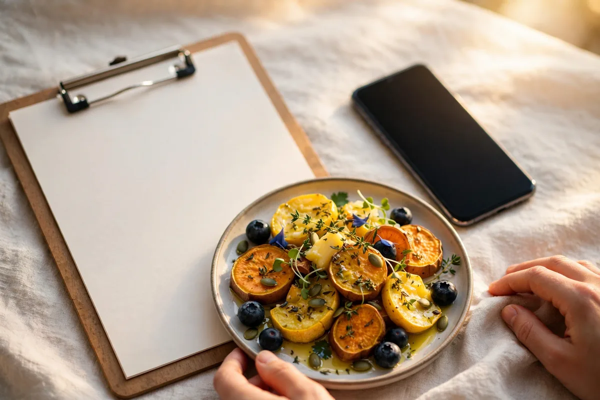 A clipboard and a phone